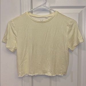 PACSUN yellow/white striped top